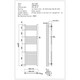 image 3 of Zennor - Black Electric Towel Rail H1200mm x W400mm Straight 400w Thermostatic