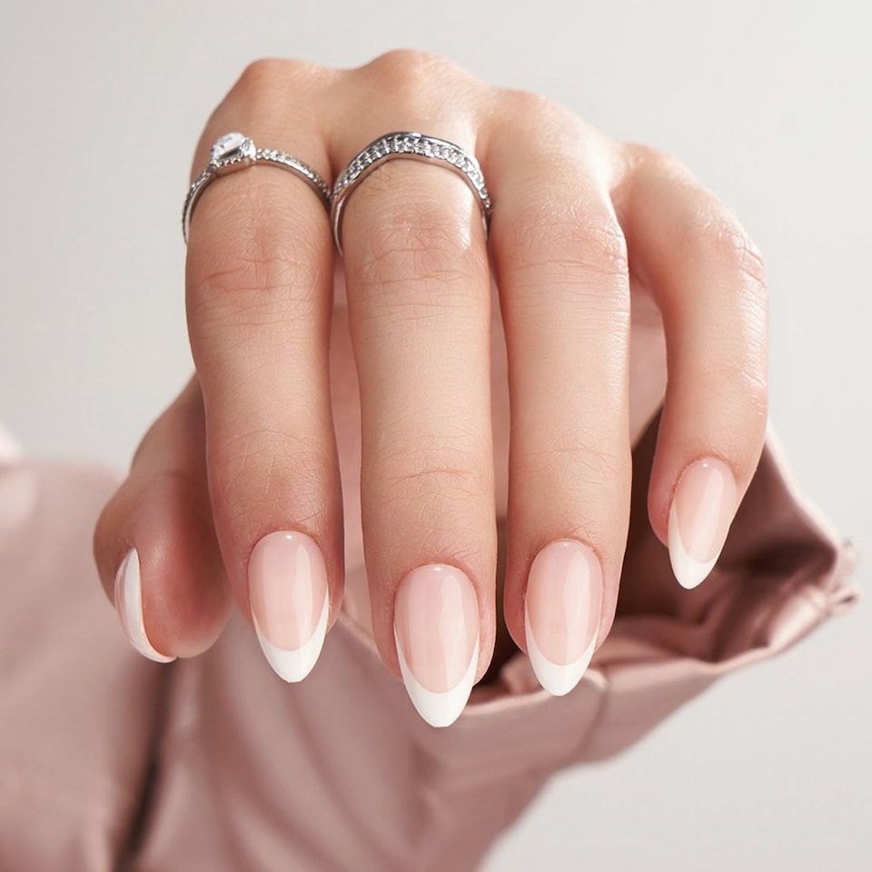 image 1 of Everyday Elegance - Press On Nails Pink | white