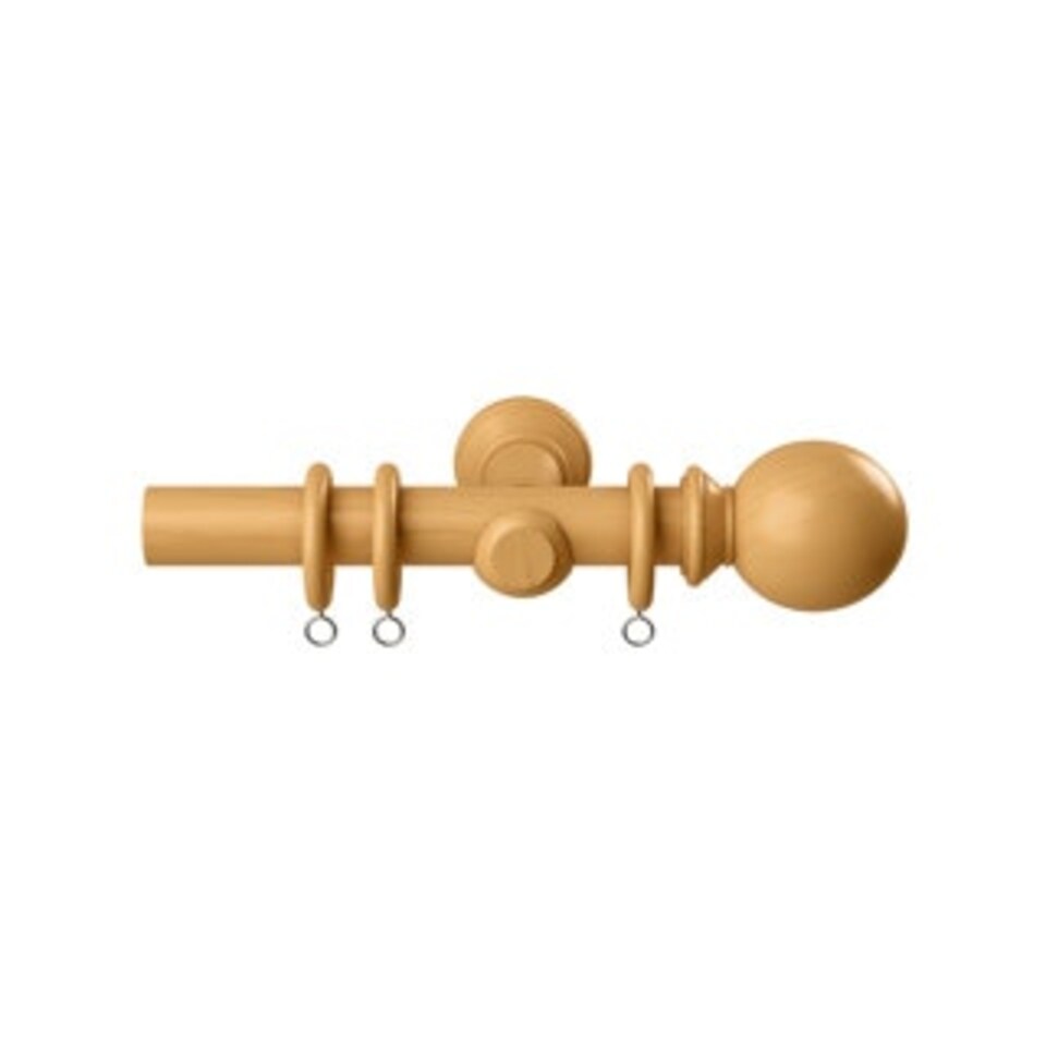 image 1 of 28mm Woodland Natural Oak Curtain Pole Set 130cm