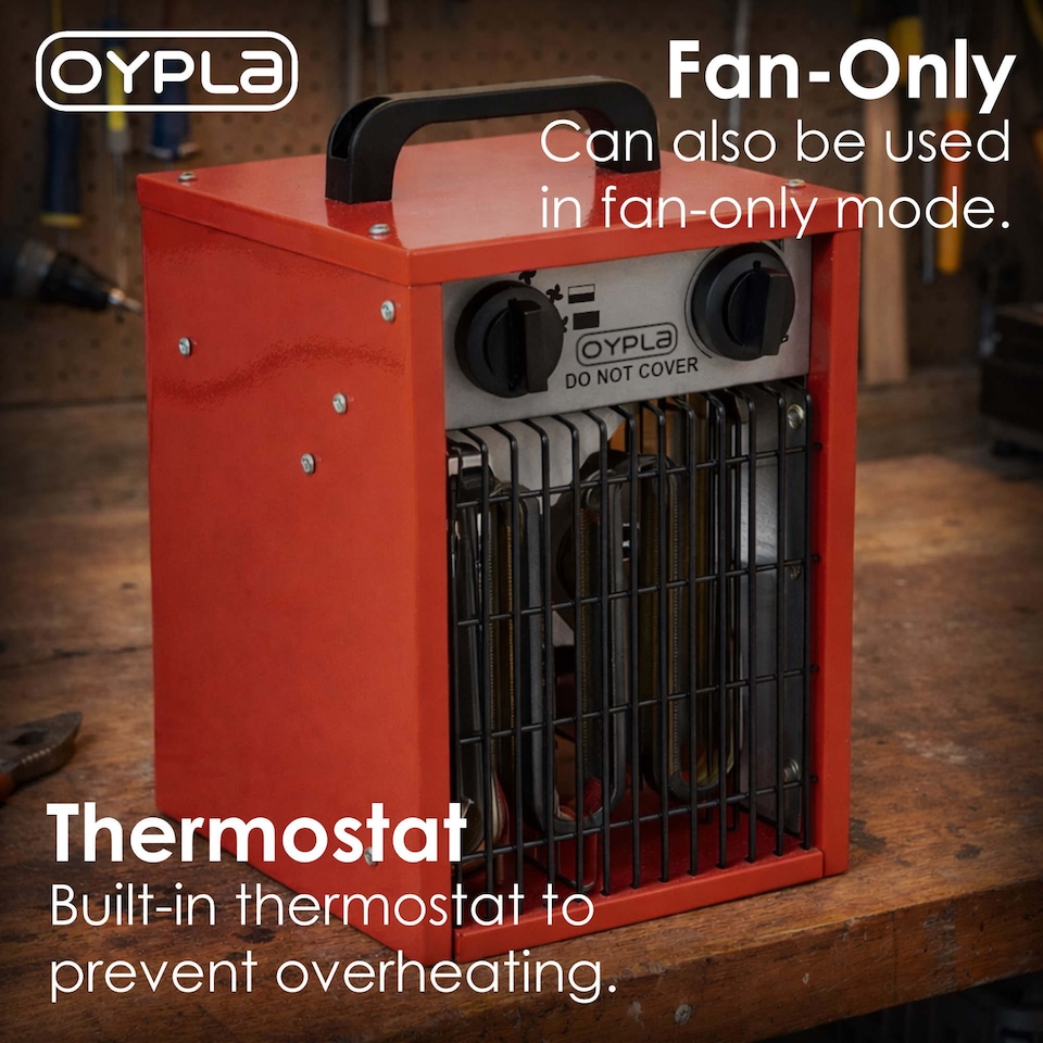 image 1 of 2kW Electric Industrial Workshop Garage Space Fan Heater
