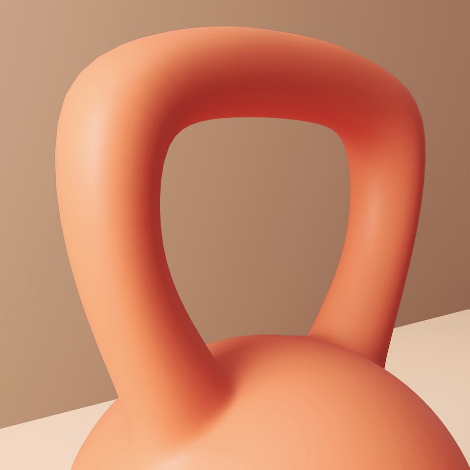 image 1 of SPORTNOW Soft Kettlebell, 4/6/8/10/12kg Kettle Bell with Non-Slip Handle for Home Gym Weight Lifting and Strength Training, Orange and Grey | Orange | 8