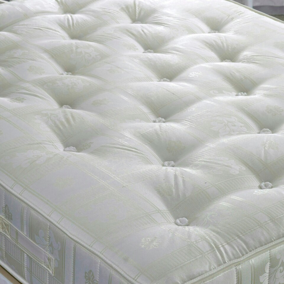 image 1 of Majestic 1000 Pocket Sprung Silver Chenille 4 Drawer Divan Set And Lona Headboard Super King