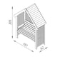 image 3 of Wooden Garden Bench 2 Seater Seated Arbour Outdoor Seat Slatted Sides