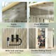 image 6 of Outsunny 6.5x4FT Garden Shed Lockable Metal Tool Shed Light Grey Wood Effect 