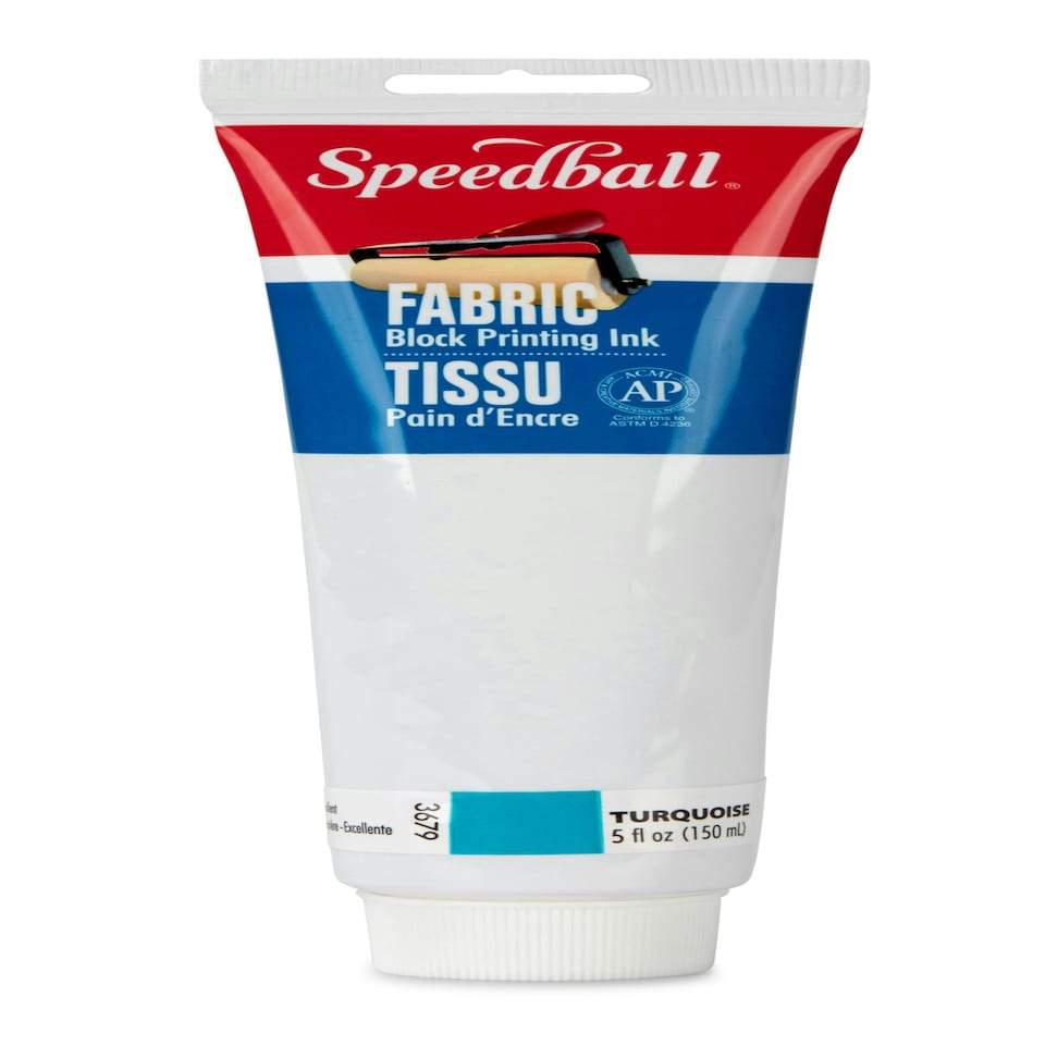 image 1 of Speedball Fabric Block Printing Ink, Turquoise, 5oz