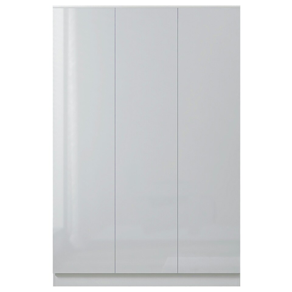 image 1 of FWStyle Stora 3 Door Wardrobe - White Gloss Front White