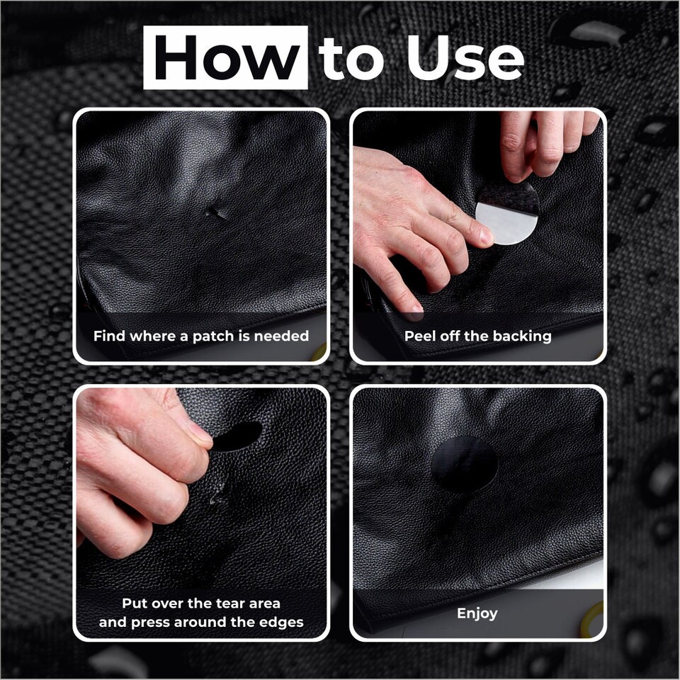 image 1 of aZengear Repair Patches (30+ Colours) for Puffer Jackets, Tents, Upholstery - Stick On, Waterproof, Tear-Cold-Heat-Resistant