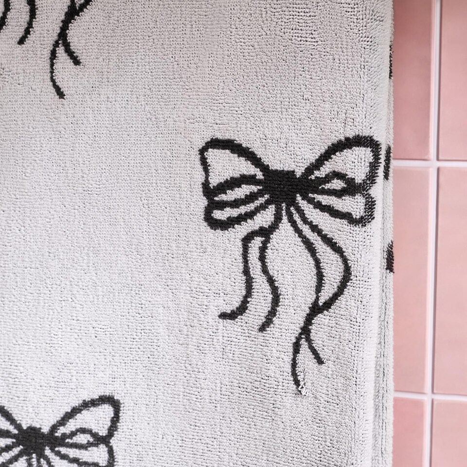 image 1 of OHS Bows 100% Premium Cotton Bath Towel Hotel Quality Soft Absorbent | White | Bath towel