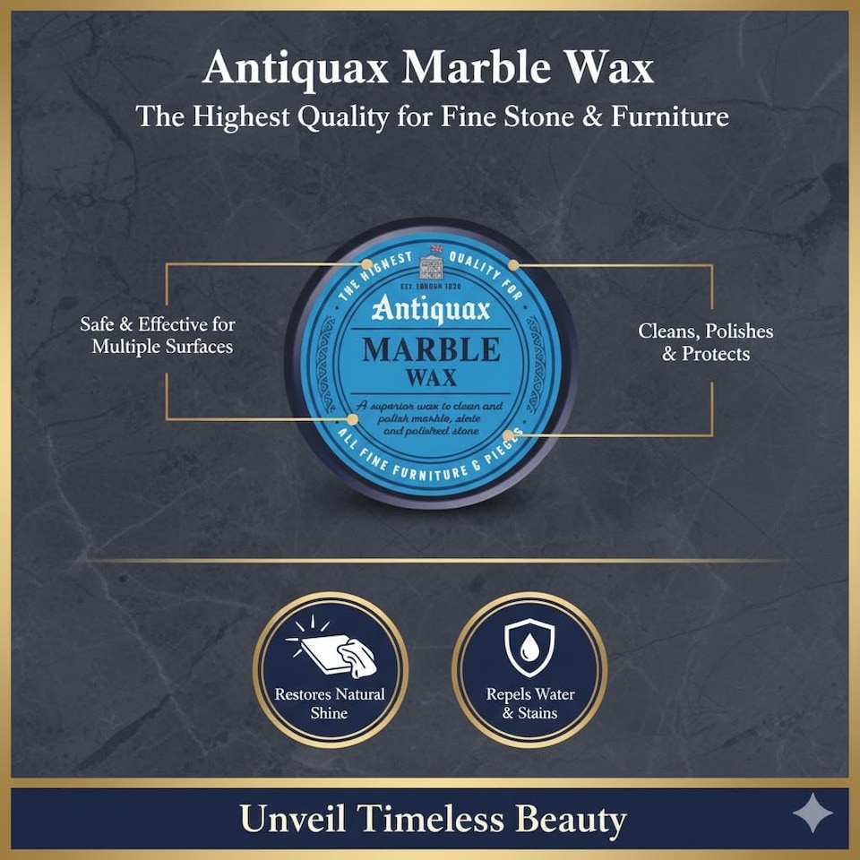 image 1 of Antiquax Marble Wax 250ml Clean & Polish Marble Slate Polished Stone | Clear