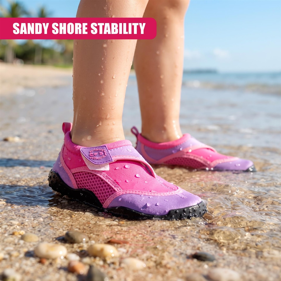 image 1 of GEEZY Aqua Water Shoes for Women Beach Surfing Holidays - Pink, UK Adult 4