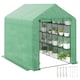 image 1 of Outsunny Walk-in Garden Greenhouse Shelves Polytunnel Steeple Grow House