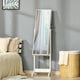 image 2 of HOMCOM Mirrored Jewellery Cabinet Lockable Jewellery Organiser for Bedroom White