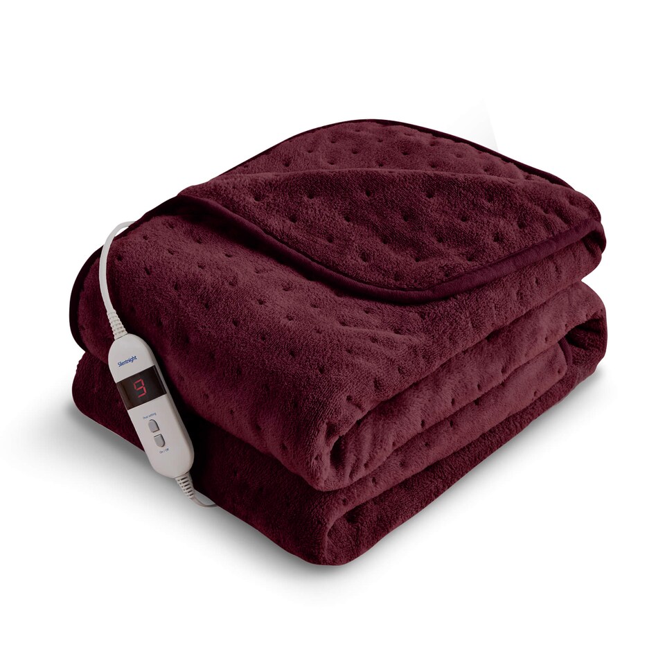 image 1 of Silentnight Luxury Heated Throw, Berry | Purple | Berry | One Size | 1