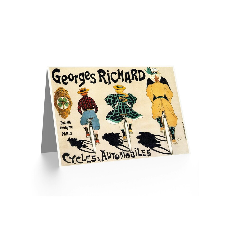 image 1 of Ad Vintage Fernel Georges Richard Cycles Art Card