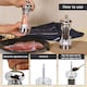 image 5 of Buckingham Clear Acrylic Classic Salt & Pepper Mill Set with Stainless Steel Band