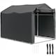 image 1 of Outsunny Garden Tool Storage Shed with Roll-up Zipper Door, Dark Grey Grey