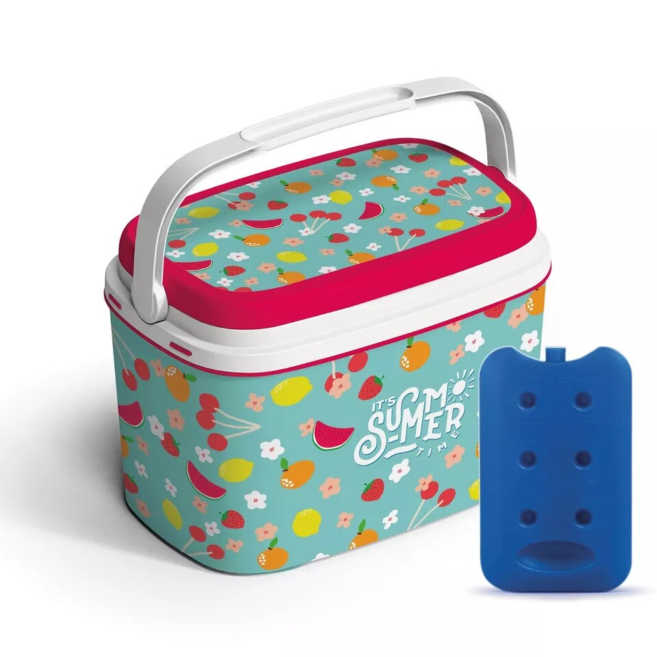 image 1 of 6L Cooler Box for Camping & Beach With Ice Packs | Multi | 1