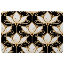 Black & Gold Floral Pattern (Placemat)