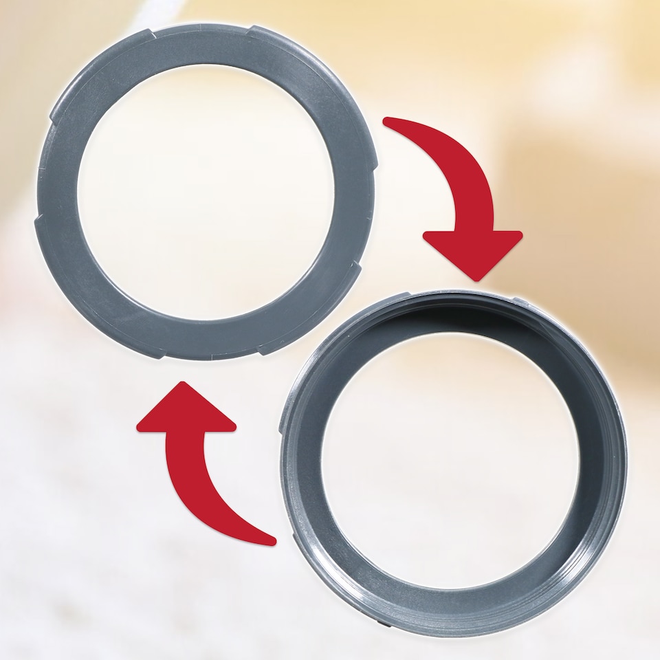 image 1 of SPARES2GO Bowl Ring Nut for Kenwood KMIX KMX75 KMX750 KMX754 KMX760 KMX761 KMX770 Stand Mixer (4 Lugs)