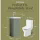 image 4 of Floor 1 Door Bathroom Vanity Unit, Tap & Toilet Pack, Green, 379mm | Green | Satin Green