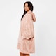 image 2 of Brentfords Oversized Teddy Fleece Wearable Hoodie Blanket Blush Pink