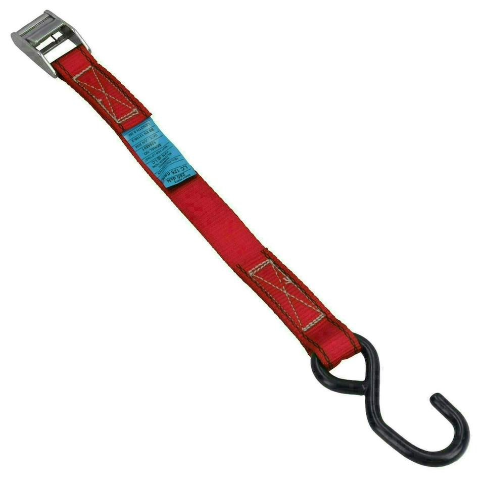 image 1 of Cam Buckle Strap Stainless Steel 3.7m Tie Luggage Straps S Hooks