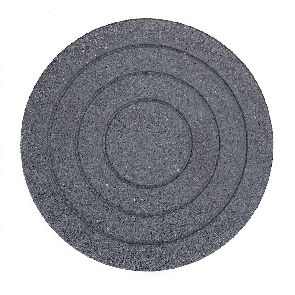 image 1 of Stepping Stones Rubber Path Walkway Stone Geo Leaves Design - Grey - Pack of 1 | Grey | Grey | Pack of 1