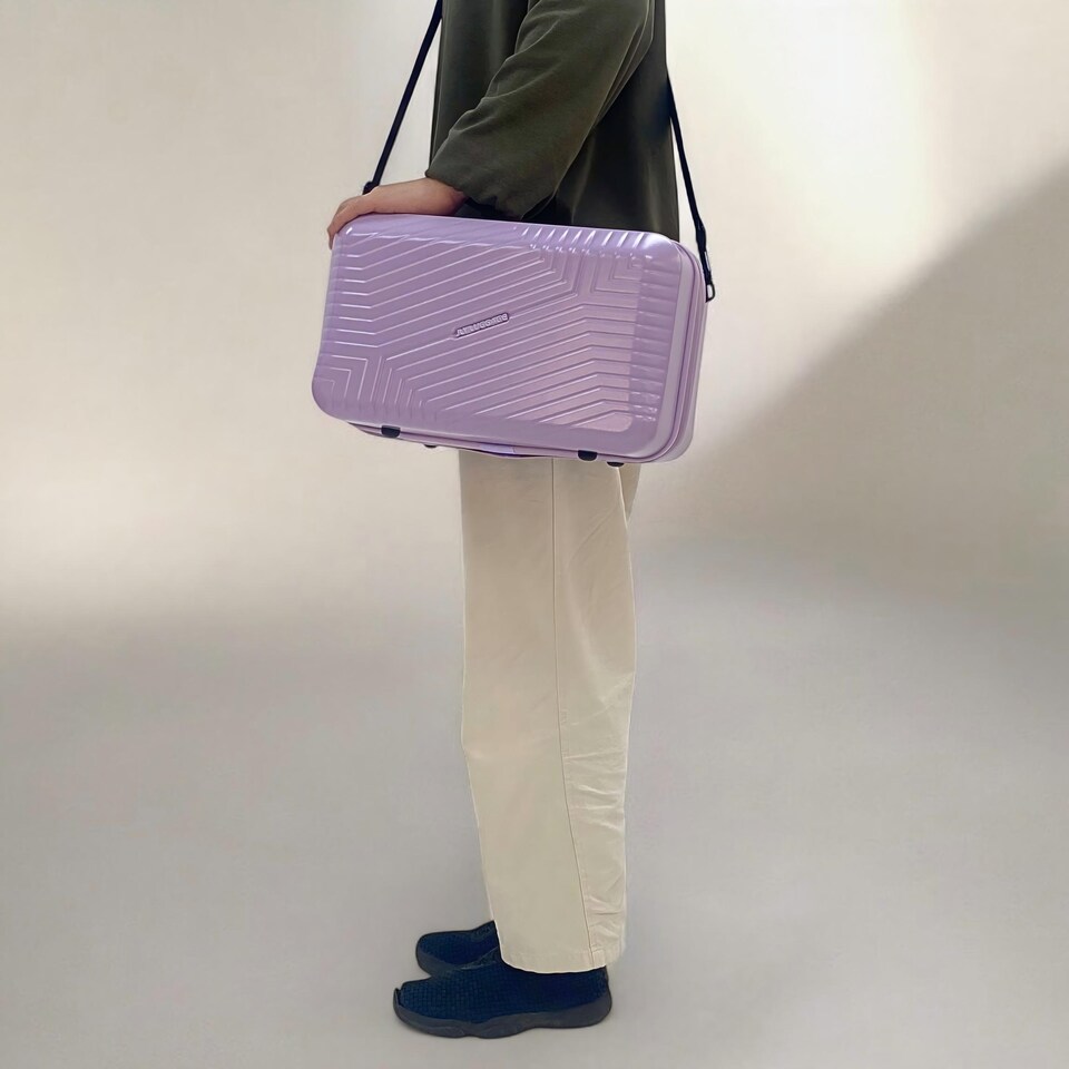 image 1 of Cabin Travel Case with Shoulder Strap 16’| Lightweight Durable Waterproof Hardshell Strap-on Hand Luggage, Carry Bag