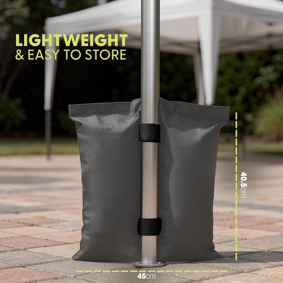 image 1 of Keplin Gazebo Sand Weight Bags 4 Pack Double Pocket Tent Canopy Leg Anchors