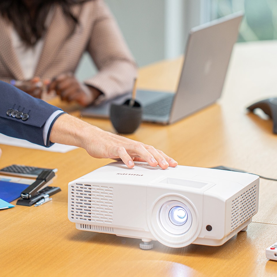 image 1 of Philips ProPix 650 Projector White- 150", Philips UHP lamp, WXGA resolution, 4000 ANSI lumens