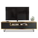 image 7 of TV Unit Sideboard Cabinet Storage Cabinet Oak Black Matt Media Console Stand 200cm