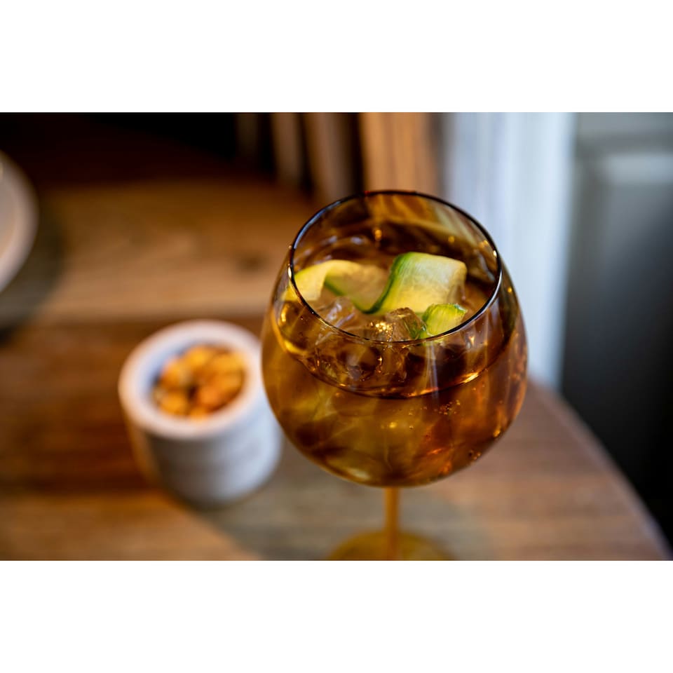 image 1 of BarCraft Tortoiseshell Pattern Gin Glasses Gift Box Set of 2