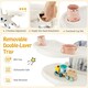 image 6 of COSTWAY Folding Baby High Chair Convertible High Chair Navy