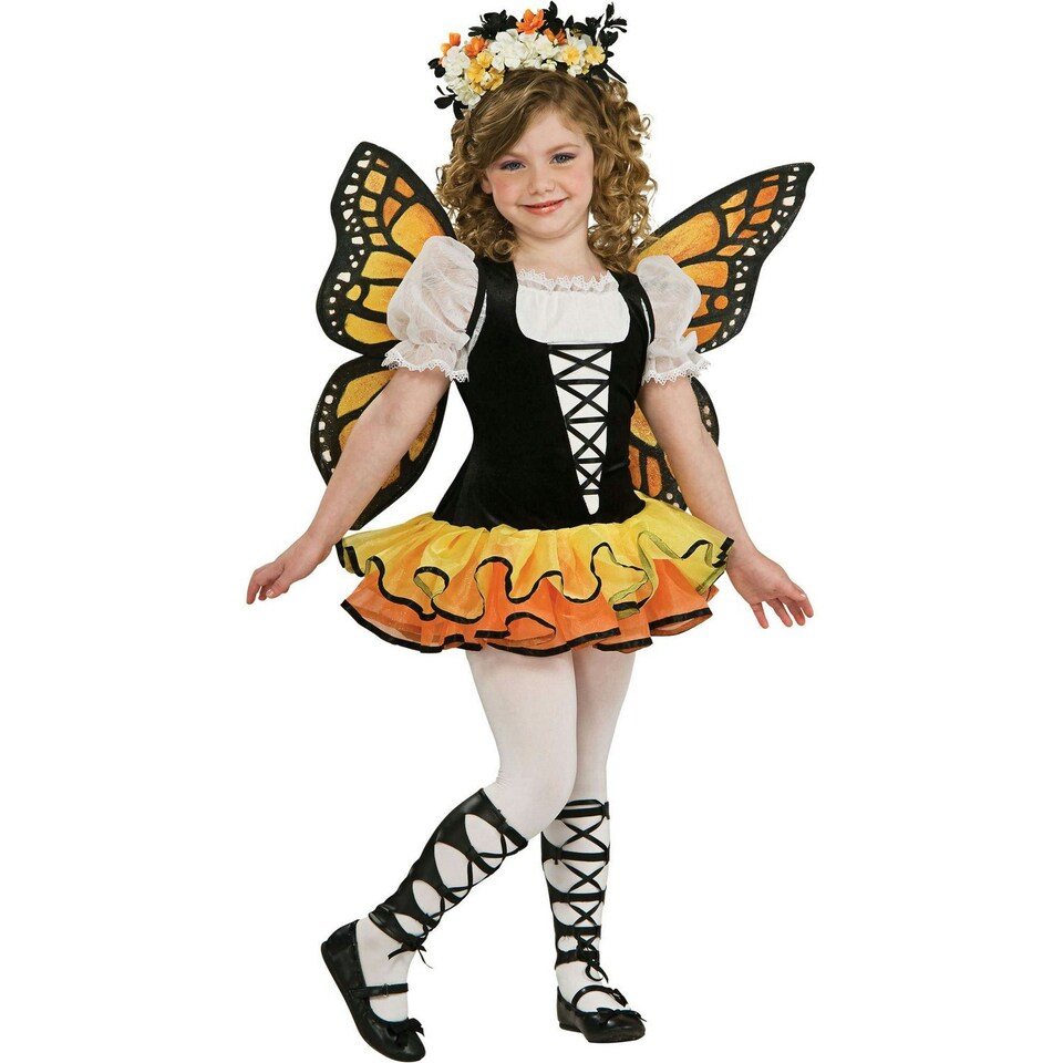 Bristol Novelty Girls Monarch Butterfly Costume - Yellow/Black/White - 3-4 Years 3