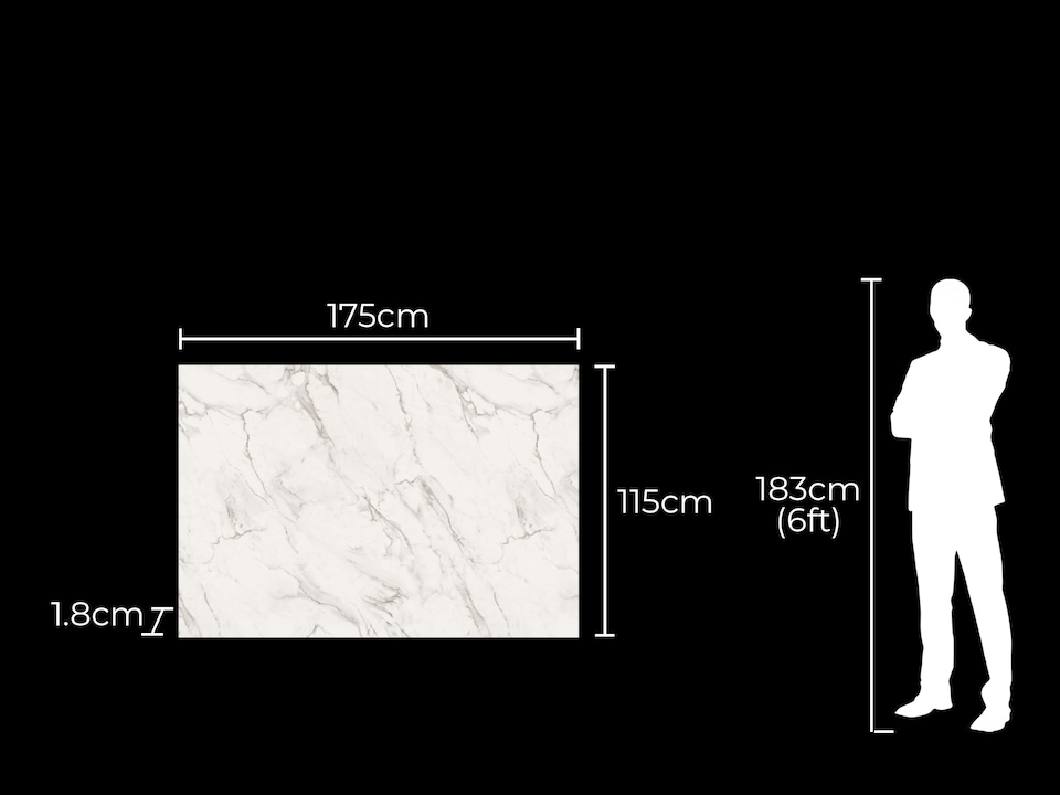 image 1 of Acantha TV Backboard in White Marble Effect