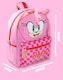 image 3 of Sonic the Hedgehog Kids Pink 3D Amy the Hedgehog Backpack - Character School Bag with 'Amy Let's Roll' Text - Zip Closure - Carry Bag for Books & Lunch Boxes - Sonic Merch Rucksack | Pink | Pink