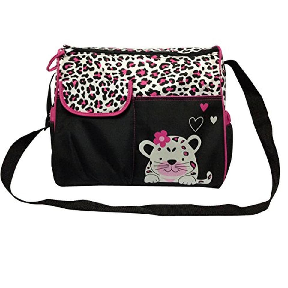 Waterproof Baby Changing Handbag 38cm Parent Shoulder Nappy Bag with Changing Mat Adjustable Strap Multiple Pockets & Wet Storage Bag