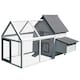 image 1 of PawHut Wooden Chicken Coop Hen House Enclosure Garden with Ramp Run Nesting Box
