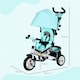 image 5 of HOMCOM 6 in 1 Trike, Kids Tricycle, Pedal Push Bike with Push Handle, Removable Canopy, 5-point Safety Belt, Storage, Cushion, Footrest, Brake, for 1-5 Years Toddler, Green