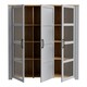 image 3 of Bohol 3 Door Large Display Cabinet in Riviera Oak/Grey Oak