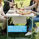 image 4 of Harbour Housewares Folding Table - Small Compact Metal Trestle Tables Foldable Portable Outdoor Camping Side Table 80cm x 60cm