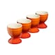 image 2 of Cooks Professional 4 Piece Egg Cup Set - Dishwasher Safe Stoneware | Orange | Orange | 4