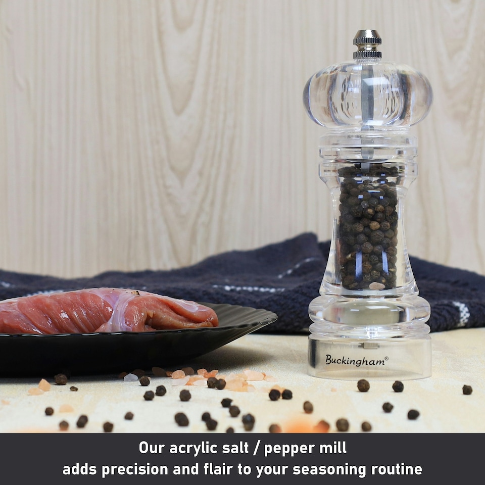 image 1 of Buckingham Clear Acrylic Classic Salt / Pepper Mill