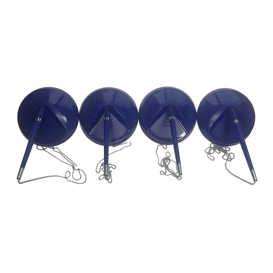 image 1 of Pack of 8 Blue Reception Counter Pens on Chain