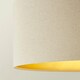 image 2 of ValueLights Britney Marble Floor Lamp with Natural Linen Drum Lamp Shade Gold