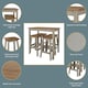 image 2 of Premium Corona Linea Breakfast Dining Set with Table and 4 High Stools - Grey Waxed Pine | Grey | Grey | 1
