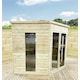image 2 of 9 x 9 Corner Pressure Treated T&G Pent Summerhouse + Safety Toughened Glass + Euro Lock with Key (9' x 9' / 9ft x 9ft) (9x9)