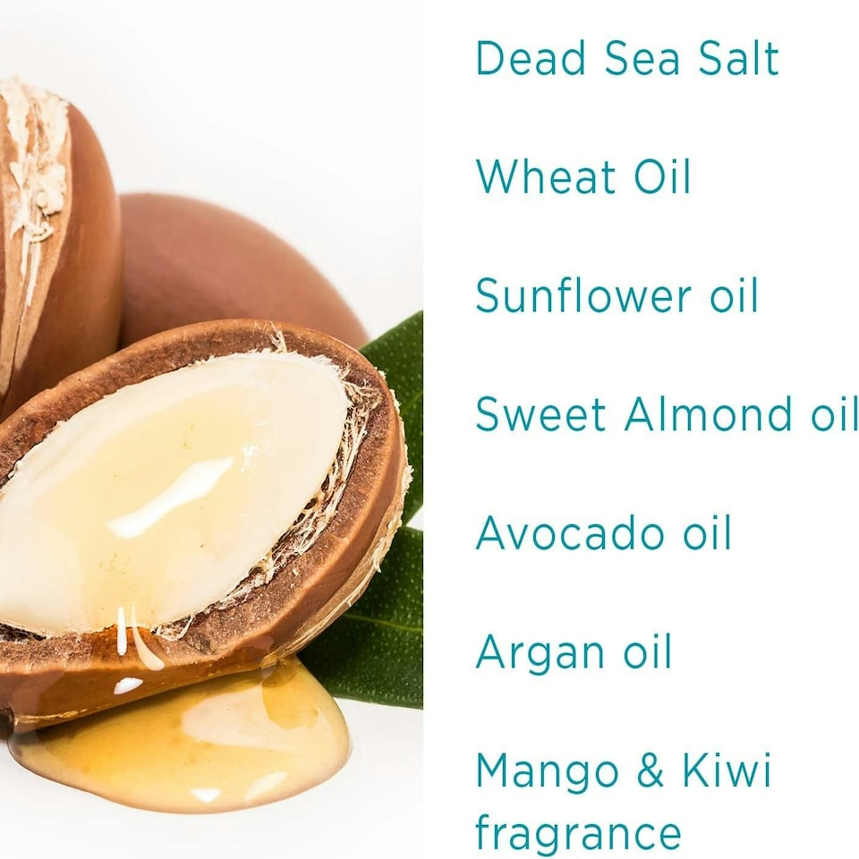 image 1 of PraNaturals Dead Sea Salt Body Scrub - Mango & Kiwi 500g