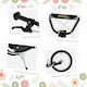 image 5 of HOMCOM 90-96cm Kids Kick Scooter w/ Adjustable Handlebar Inflatable Wheels Black