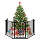image 10 of COSTWAY 5 Panel Fireplace Fence Room Divider Black